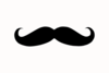 Black Mustache Outline Clip Art