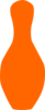 Orange Bowling Pin Clip Art