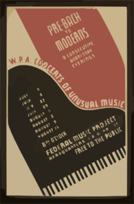 W.p.a. Concerts Of Unusual Music Pre-bach To Moderns : 8 Consecutive Wednesday Evenings. Clip Art