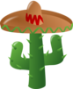 Cactus Wearing A Sombrero Clip Art