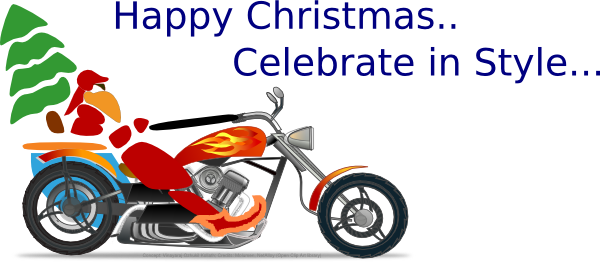 clipart santa on motorcycle - photo #42