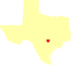 Pale Yellow Texas Heart Clip Art