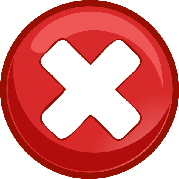 clipart checkmark and x - photo #5