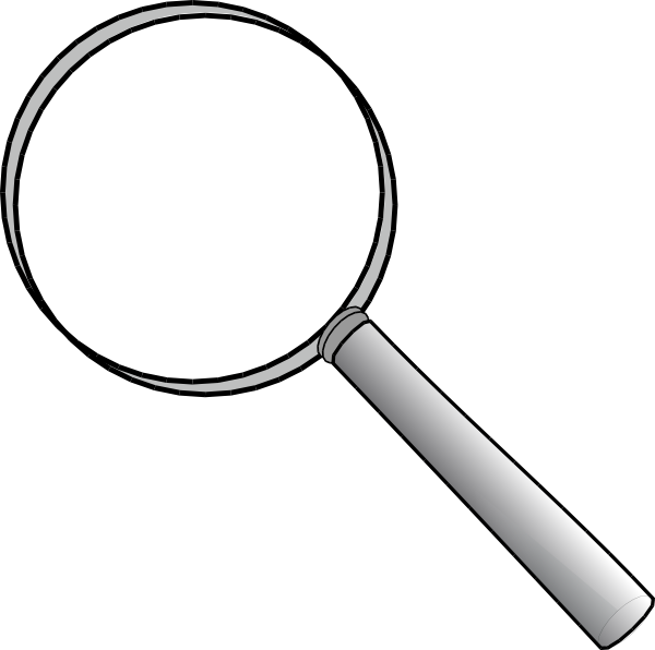 magnifying glass clipart black and white - photo #2