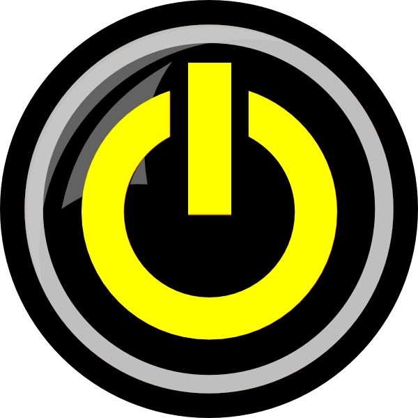 Yellow Power Button Clip Art at Clker.com - vector clip art online