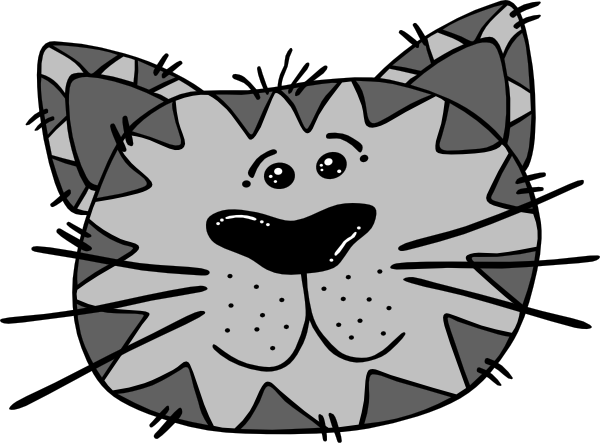 animated faces. Cartoon Cat Face clip art