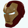 Gold Iron Man Mask Icon Image