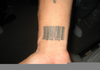 Human Barcode Tattoo Image