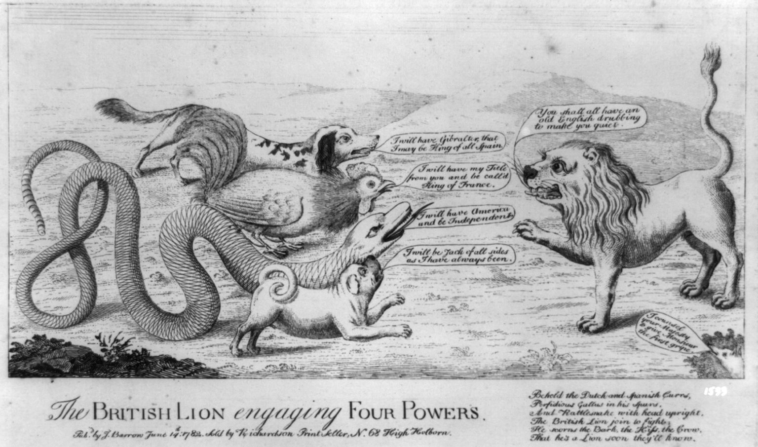 The British Lion Engaging Four Powers Free Images at
