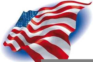American Flag Christmas Clipart Image