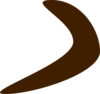 Brown Boomerang Clip Art