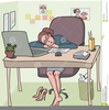 Clipart Woman Sleeping At Work Image
