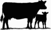 Show Heifer Silhouette Clipart Image