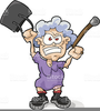 Two Old Ladies Clipart Image