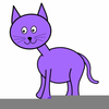 Purple Cat Clipart Image