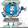Computer And Stethoscope Clipart Image