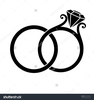 Intertwined Wedding Rings Clipart Image