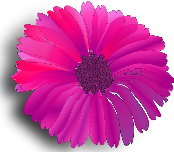 black and white flower clipart free. Pink Flower