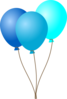 Emmas Blue Balloons Clip Art