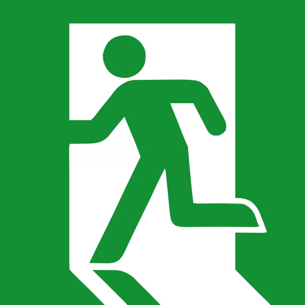 clipart fire exit sign - photo #20