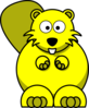 Yellow Beaver Cartoon Clip Art