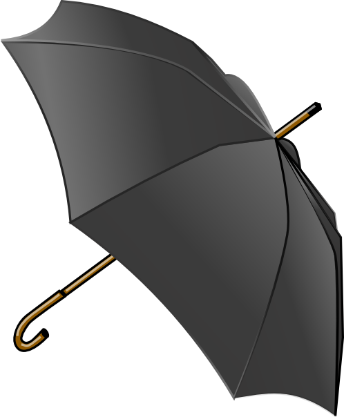 black and white umbrella clip art