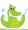 Green Crocodile Clipart Image
