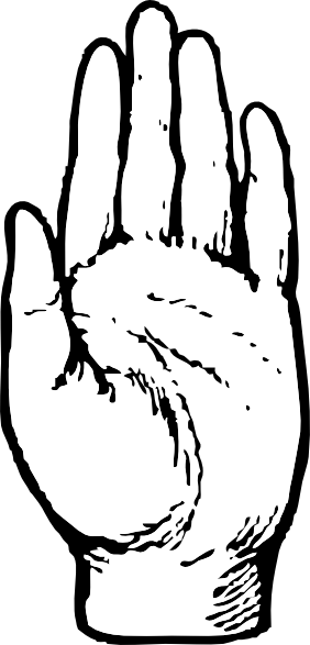 open hand clipart. Left Hand