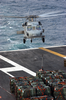 An Sh-60 Seahawk Helicopter Prepares To Transport Ordnance From Uss Theodore Roosevelt (cvn 71) To Uss George Washington (cvn 73). Image