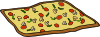 Rectangular Veggie Pizza Clip Art