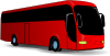 Red Travel Bus Clip Art