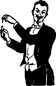 Magician Doing A Trick Clip Art