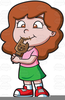 Girl And Apple Clipart Image