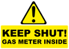 Caution Keep Shut Gas Meter Image