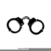 Black And White Handcuff Clipart Image
