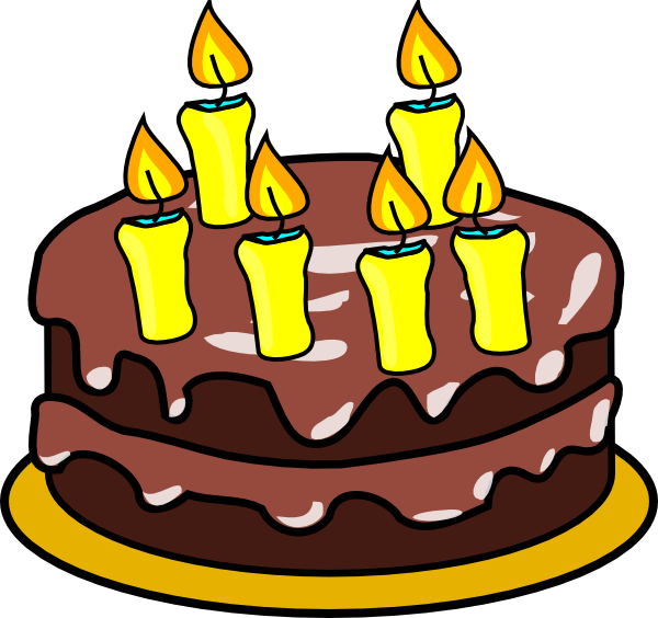 Clip Art Birthday. 6th Birthday Cake clip art