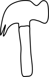 Plain White Hammer Clip Art