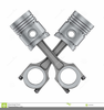 Crossed Pistons Clipart Image