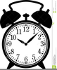 Clock Black And White Clipart Image