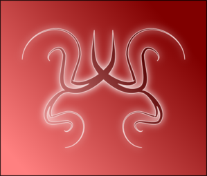 Red Swirl Flourish Clip Art