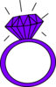 Diamond Ring - Purple Clip Art