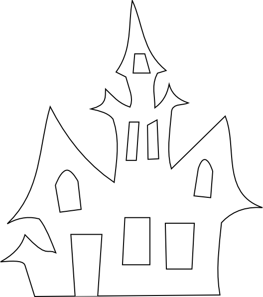 free haunted house silhouette clip art - photo #46