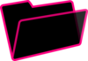 Black And Pink Folder Clip Art