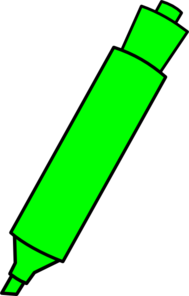 Green Highlighter Marker Clip Art