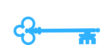 Blue Skeleton Key Clip Art