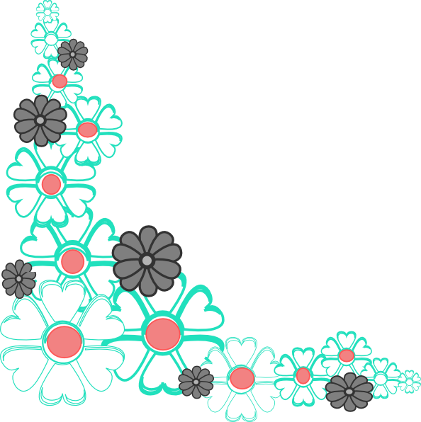 clipart flower corner border - photo #14