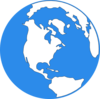 Blue Earth Icon Clip Art