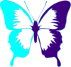 Butterfly Purple And Teal Clip Art