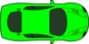 Lime Car - Top View Clip Art