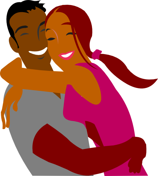 Black Couple Hugging Clip Art At Clkercom Vector Online.